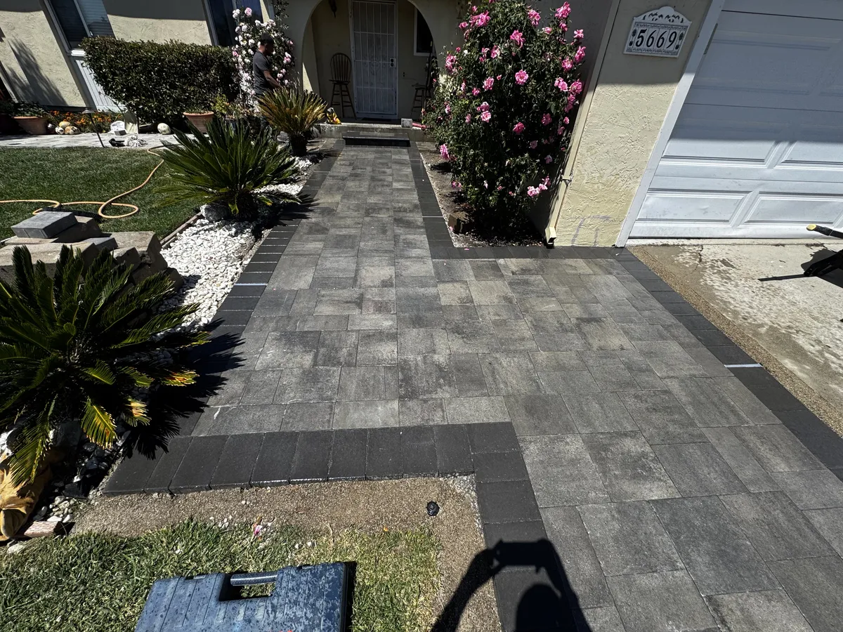 Paver walkway, steps and lighting in Livermore, CA